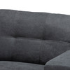Baxton Studio Langley Dark Grey Upholstered Sectional Sofa with Left Facing Chaise 158-9740